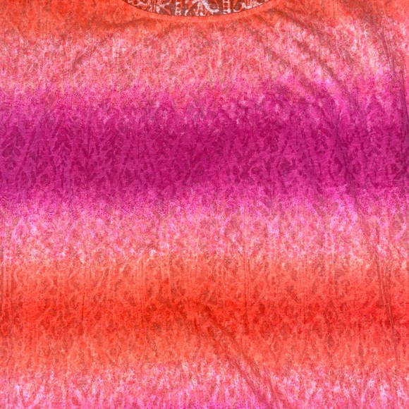 Lauren Ralph Lauren Womens Pink & Orange Top With Tie At Bottom Size S - Picture 8 of 10